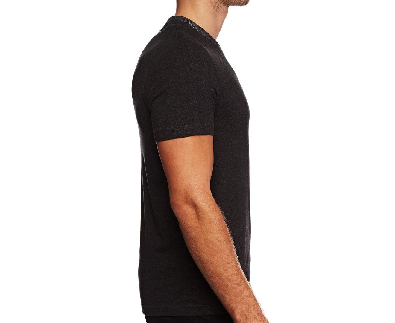 Adidas Men's Essential Chest Logo Tee - Black Melange | Scoopon Shopping