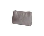 Dilly's Collections Leather Hamsa Design Purse - Metallic Silver