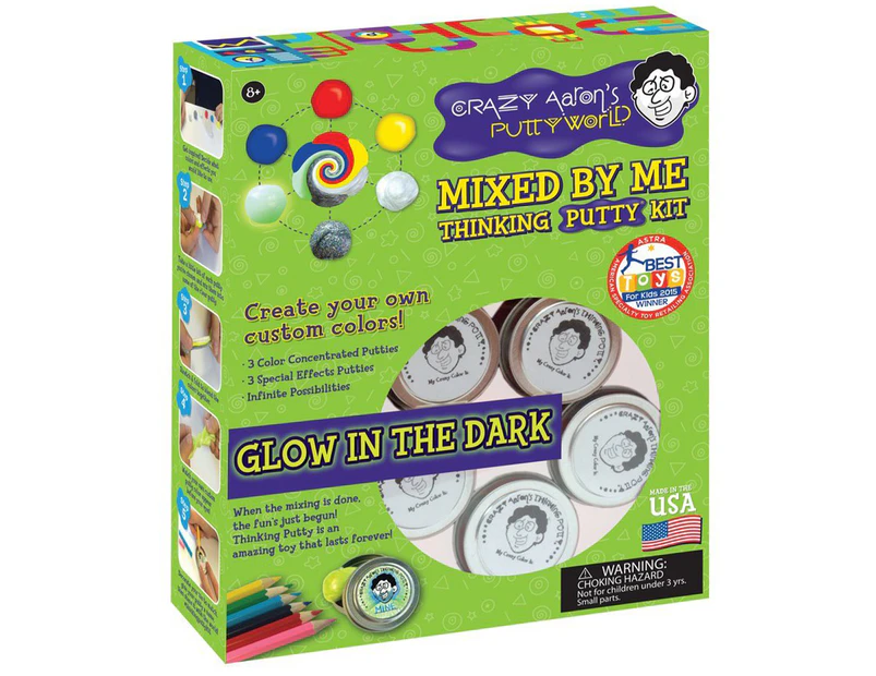 Crazy Aaron's Mixed By Me Glow-In-The-Dark Thinking Putty Kit - Multi
