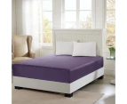 2000TC Cotton Rich Fitted Sheet Double Bed - Eggplant