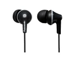 Panasonic HJE125E Wired In-Ear Headphones - Black Ergo Fit with 3 Size Earpads for Ultimate Comfort [RP-HJE125E-K]