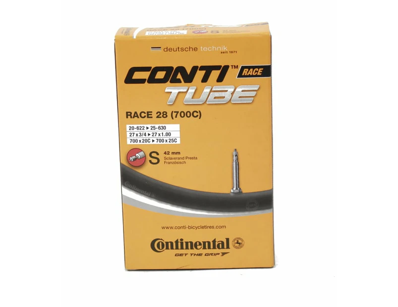 Continental Race 28 -  700x18/25c 42mm Bike Bicycle Road Tube - Black