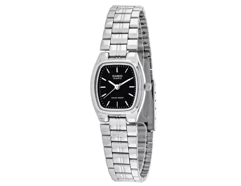 Casio Women Classic Silver and Black Quartz Watch