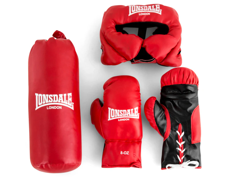 Lonsdale Kids' Boxing Set - Red