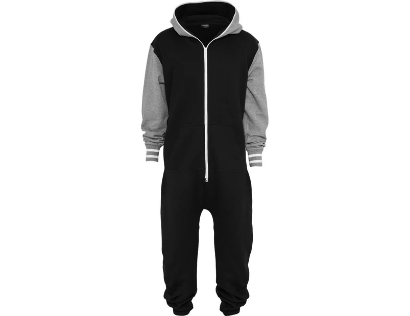 Urban Classics - COLLEGE Jump Suit black / grey