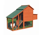 Tinnapets Chicken Coop Hen House Chook Hutch Run Cage With Pitch Roof