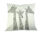 A  Giraffe on Pop Graffiti Design Painting DIY Cotton Linen Pillow Case Sofa Cushion Cover Decoration