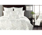 Luxury Quilted 100% Cotton Coverlet / Bedspread Set Embroidery Quilt  King / Super King Size Bed 230x270cm