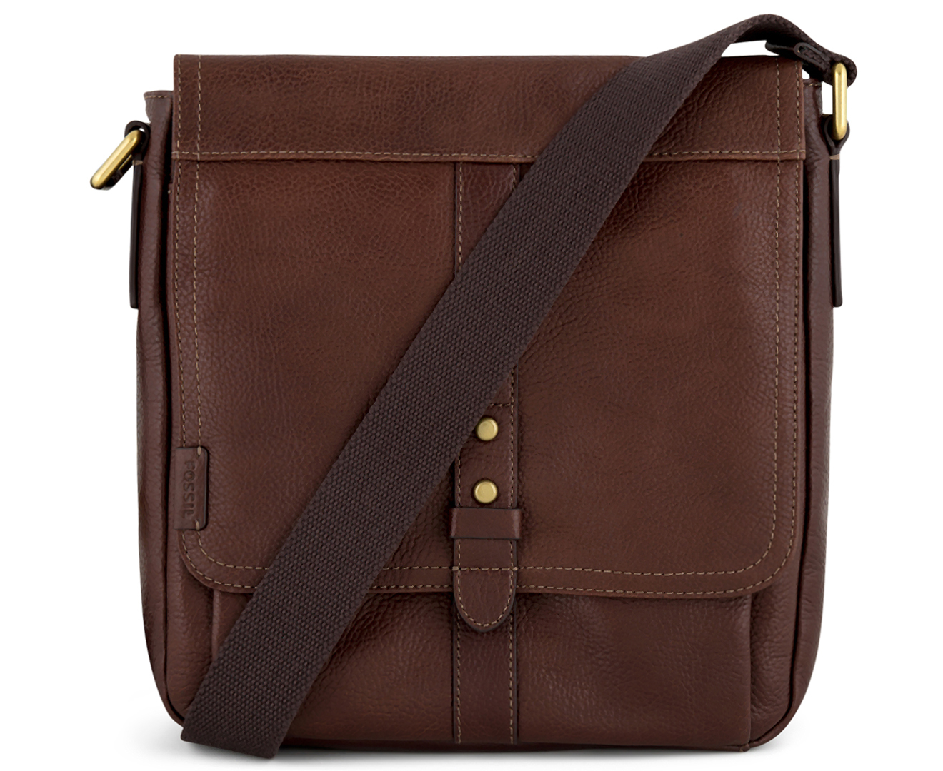 Fossil Travis Leather City Bag - Brown | Catch.co.nz