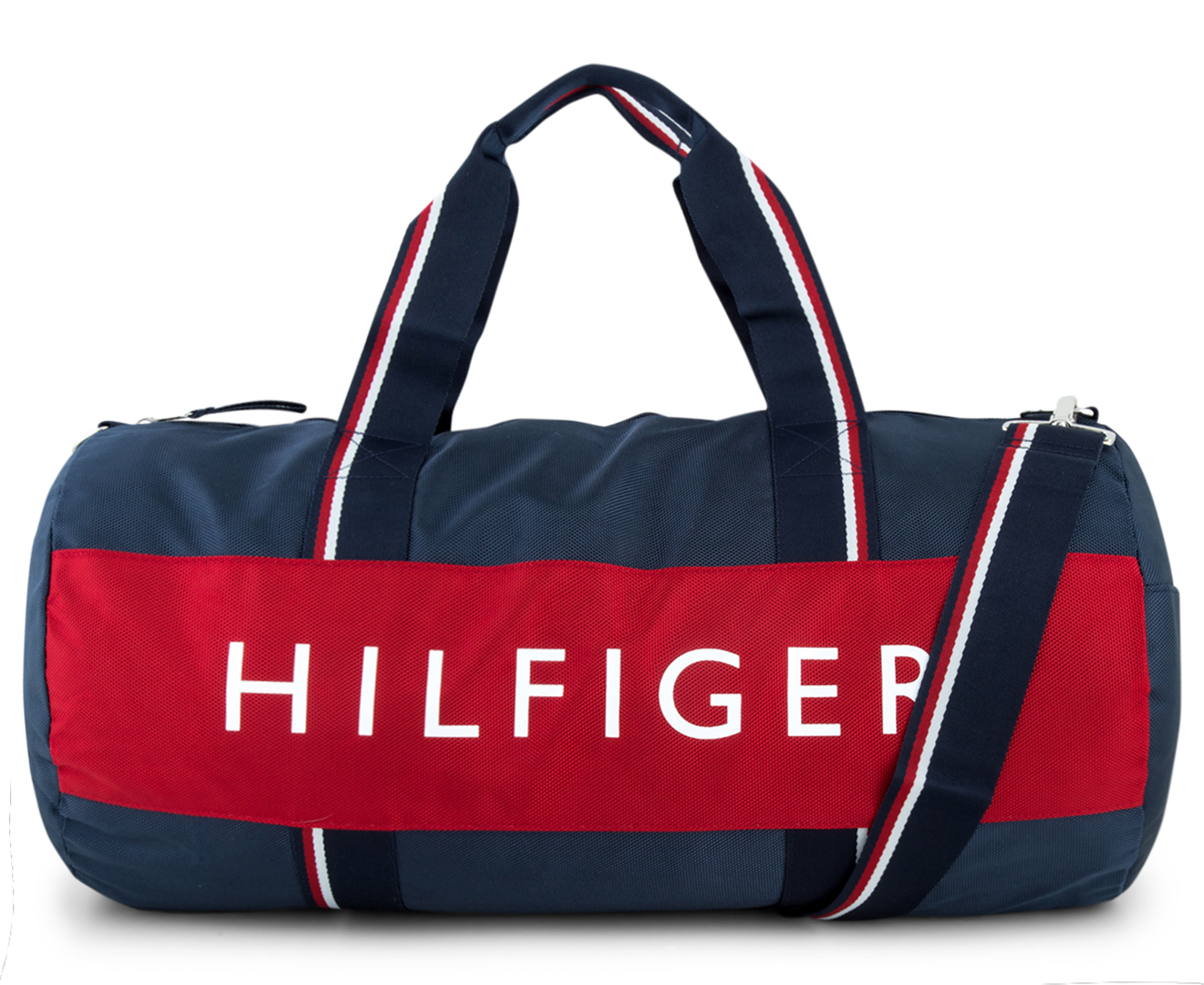Tommy Hilfiger 65L Duffle Bag - Navy/Red | Catch.com.au