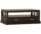 Holland Timber Coffee Table w/ 4 Drawers Chocolate