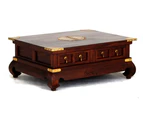 Chinese Coffee Table w/ 4 Drawers in Mahogany 80cm