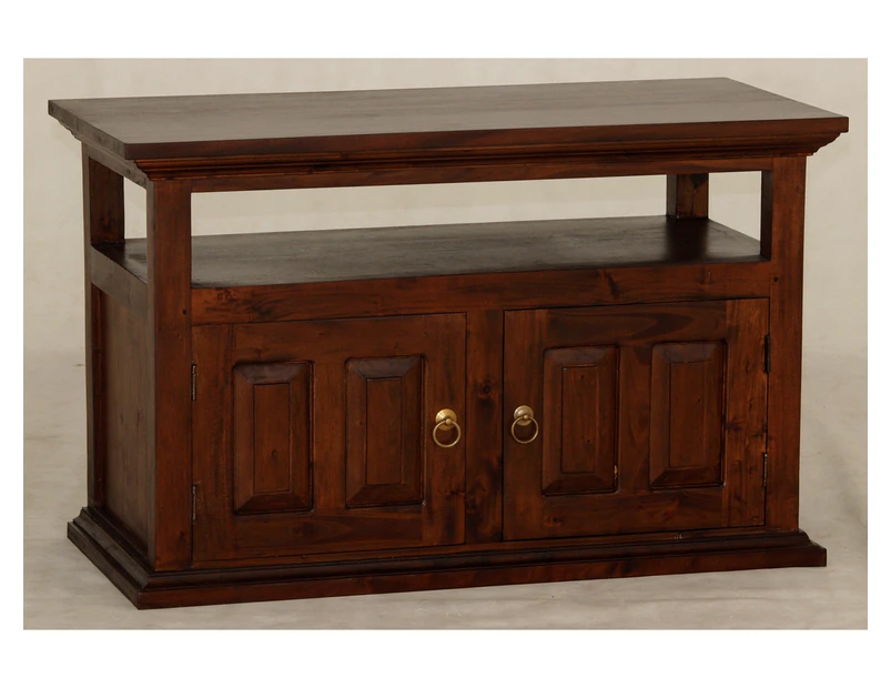 Tasmania TV Stand Unit with Raised Top in Mahogany