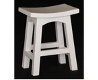Timber Kitchen Stool H 48 cm in White