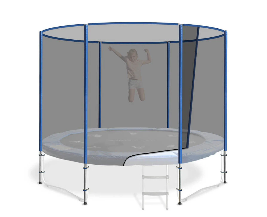 8ft Safety Net & Poles for Trampoline - Blue