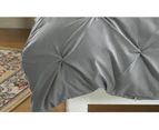 Diamond Pintuck Bed Duvet/Doona/Quilt Cover Charcoal