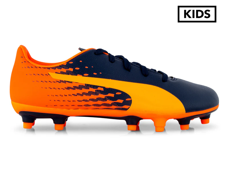 Puma Kids' EvoSPEED 17.5 FG Football Boot - Orange/Black