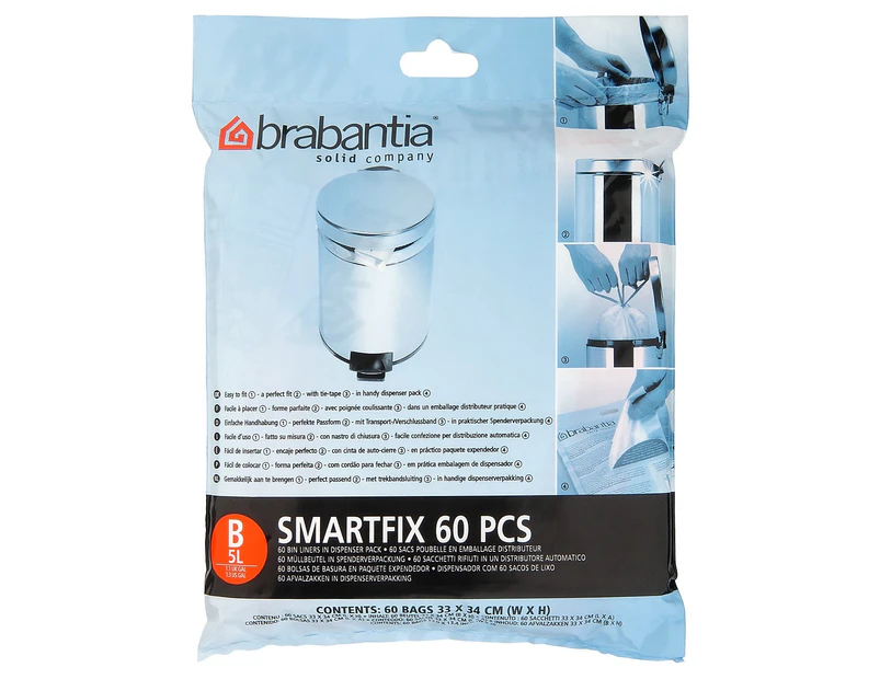 Brabantia Bin Liners B Smartfix 5 Litre