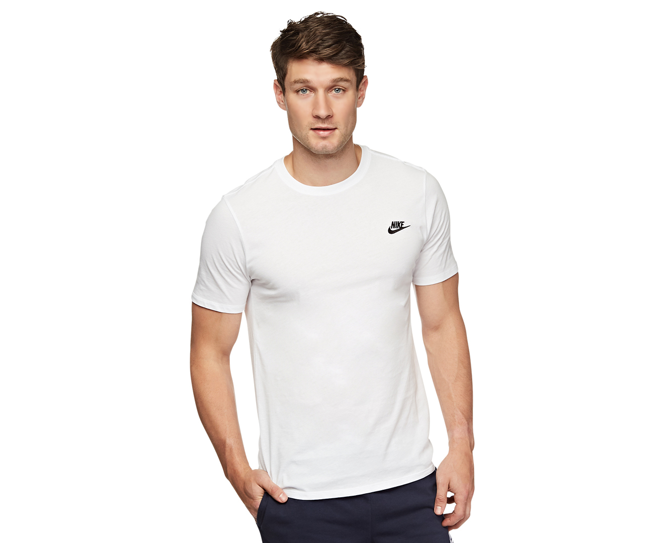 Nike Sportswear Men's Embroidered Club Tee - White | Catch.co.nz