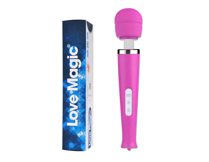 30-Mode Love Magic Wand Therapeutic Body Massager | For Body Muscle Aches & Sports Recovery - Pink Corded