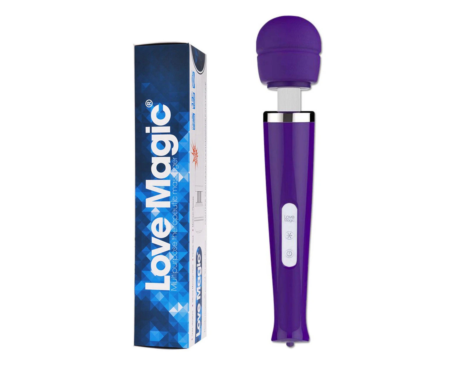 30-Mode Love Magic Wand Therapeutic Body Massager | For Body Muscle Aches & Sports Recovery - Purple Corded