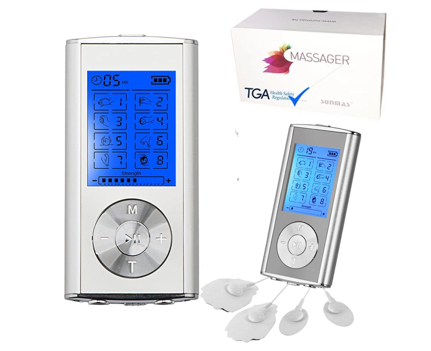 Dual Channel TENS Machine Pain Relief Physio Massager