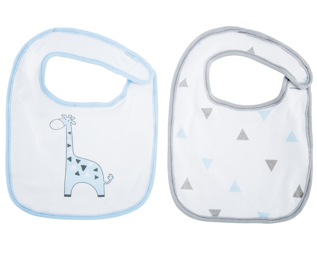 Bubba Blue Giraffe Baby Bibs 2-Pack - Blue | GroceryRun.com.au