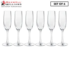 Set of 6 Maxwell & Williams 160mL Cosmopolitan Champagne Flutes
