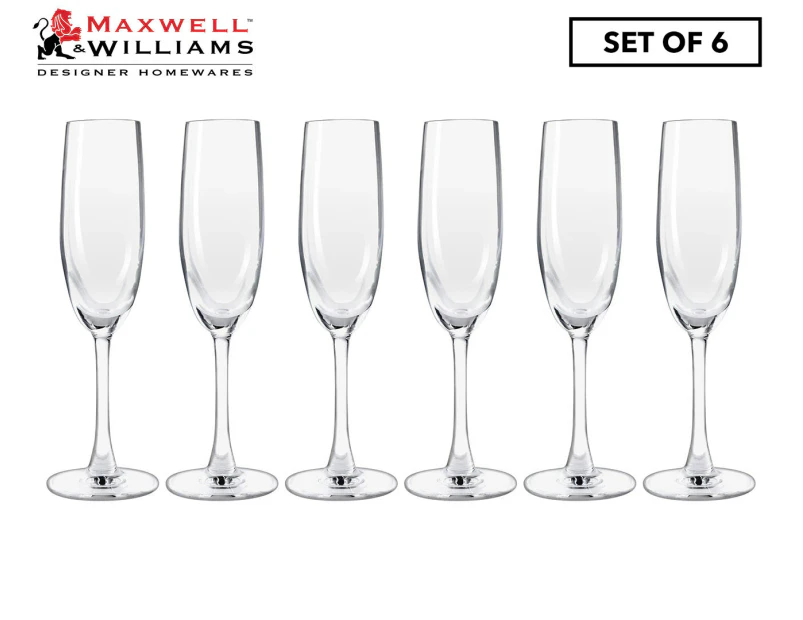 Set of 6 Maxwell & Williams 160mL Cosmopolitan Champagne Flutes