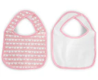 Playgro Baby's Scallop Home Bib 2-Pack - Pink