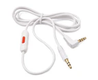 REYTID Replacement White Audio Cable Compatible with Beats Studio 2.0 Headphones with Control Talk Compatible with iPhone/iPad/iPod & Android - White