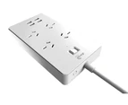 Power board, Powerboard, Power Strip - 4 AC Surge Protector OutletS and 4 USB Charging Ports each at 5V/2.4A -Aerocool