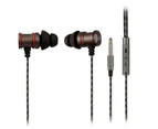 REYTID In-Ear Earphones Headphones - HD Sound - DEEP Bass with Metal 1-button Mic - Compatible with iPhone and Android - Grey - Grey