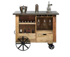 Industrial Bar Cart Cabinet Trolley - Small