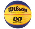 Wilson FIBA 3X3 Size 6 Game Basketball - Yellow/Blue 