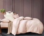 Gioia Casa Jersey Cotton Super King Bed Quilt Cover Set - Pink Marble