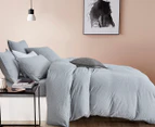Gioia Casa Jersey Cotton Super King Bed Quilt Cover Set - Grey Marle