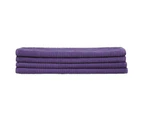 Bambury MicraLuxe Hand Towels - 4 Pack - Super Absorbant & Quick Drying - 33cm x 70cm - Purple