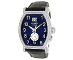 Roberto Bianci Women's 43mm Medellin 0.57Ct Diamonds Leather Watch - Black/Silver/Black
