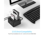 Orico 6629US3-C-BK USB 3.0 Dual Bay SATA Hard Drive Docking Station 2.5"/3.5" HDD Dock Clone