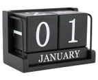 Large Perpetual Desk Calendar - Black