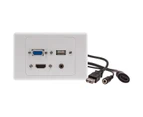 PRO2 PRO1345  HDMI VGA USB 3.5Mm Audio Wall Plate  HDMI Connection Rated High Speed With Ethernet  HDMI VGA USB 3.5mm AUDIO