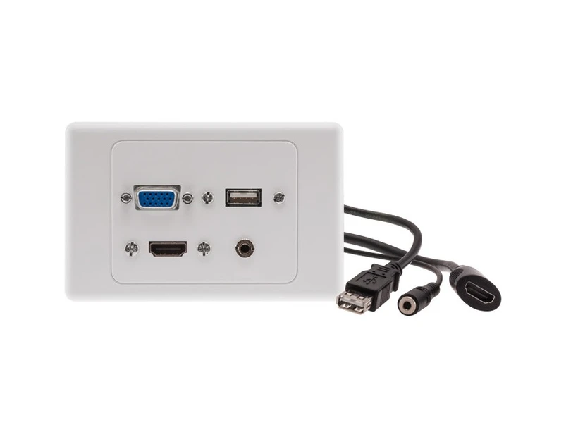 PRO2 PRO1345  HDMI VGA USB 3.5Mm Audio Wall Plate  HDMI Connection Rated High Speed With Ethernet  HDMI VGA USB 3.5mm AUDIO