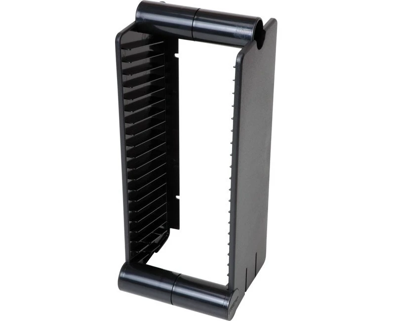 FISCHER PLASTIC 1A054BK  20 Unit CD Rack / Stand   Designed To Fit Into Audio Cabinets and Shelves or Can Be Mounted On the Wall  20