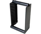 FISCHER PLASTIC 1A056BK  15 Unit DVD Rack / Stand   Designed To Fit Into Audio Cabinets and Shelves or Can Be Mounted On the Wall  15
