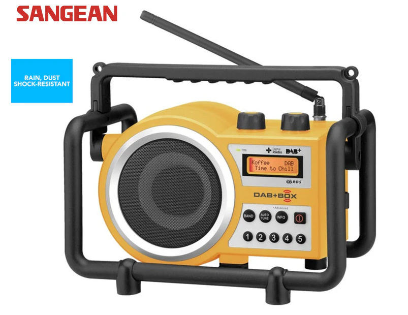 Sangean DAB+Box Utility ‘Tradies’ Digital Radio - Yellow