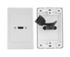 PRO2 HDMI1FLEX  1X HDMI Vertical Wall Plate Flexible Thin Wall Rear Socket  Silver Plated HDMI Certified 1.3A Compliant Connectors For Uncompromised