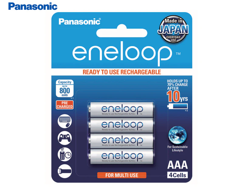 Panasonic AAA Eneloop Rechargeable Batteries 4-Pack