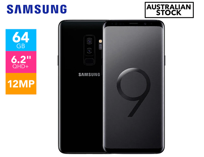 Samsung Galaxy S9+ 64GB Smartphone (AU Stock) Unlocked - Midnight Black