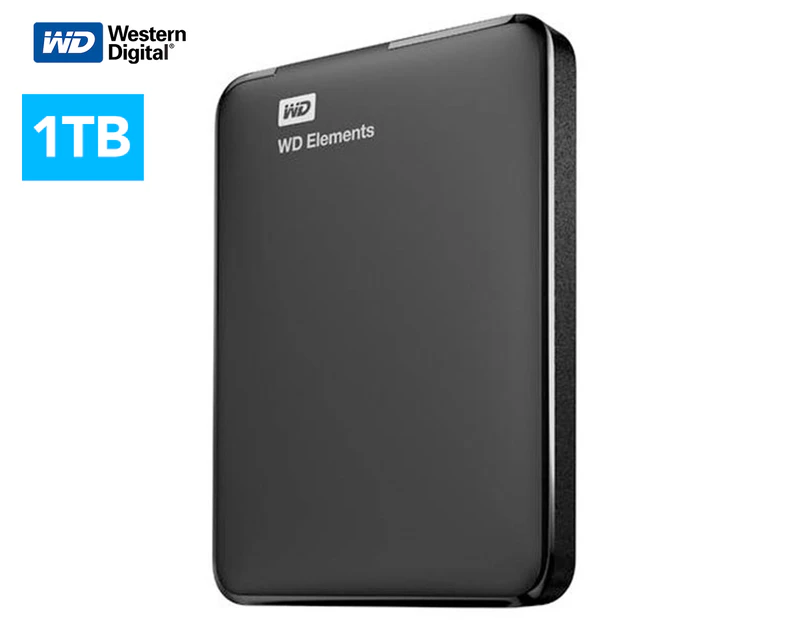WD Elements USB 3.0 1TB Portable Hard Drive - Black
